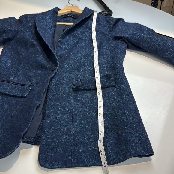 J Brand Layla Textured jacquard metallic Brocade Floral Blazer - Picture 9 of 12